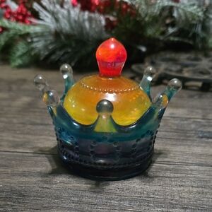 Rainbow/Pride Crown Trinket Box